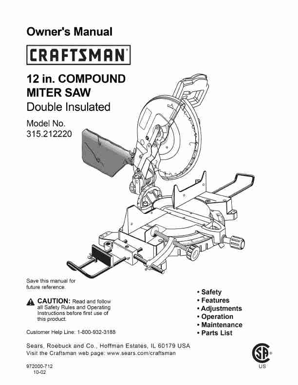 Craftsman Saw 315 21222-page_pdf